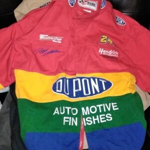 DuPont Racing Jacket with Multicolor Design